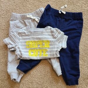 EUC Carter's Tee and Joggers Set